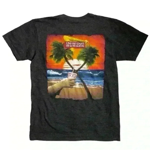 in n out Other - In-N-Out Sunset Print Short Sleeve T-Shirt Sz  Large